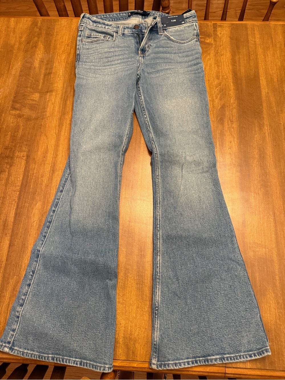 Hollister Light Blue Flare Jeans - Wide Leg